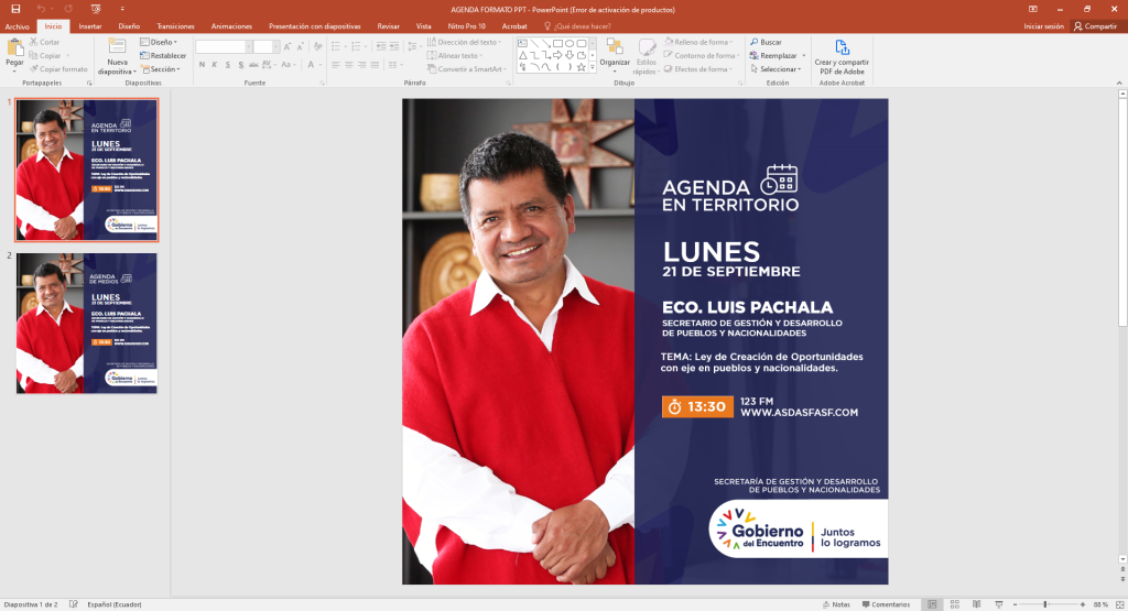 Descargar Formato Agenda